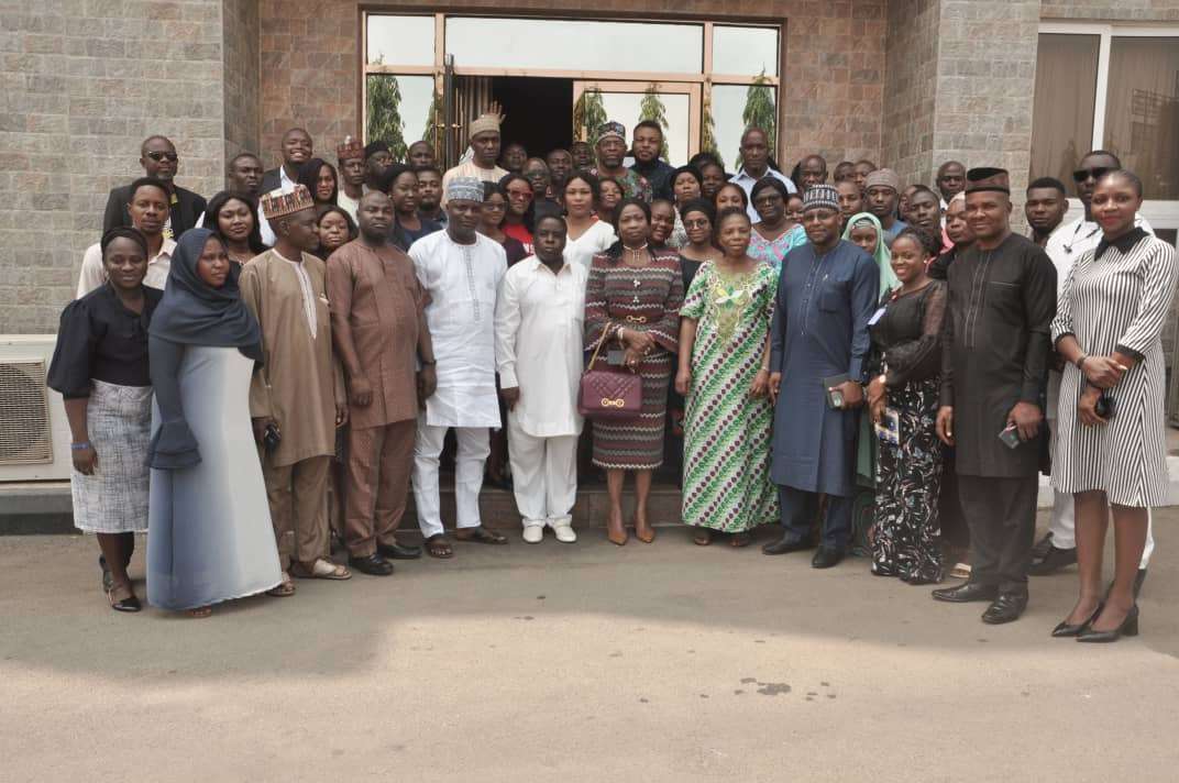 NiDCOM Boss, Hon Abike Dabiri-Erewa with Staff