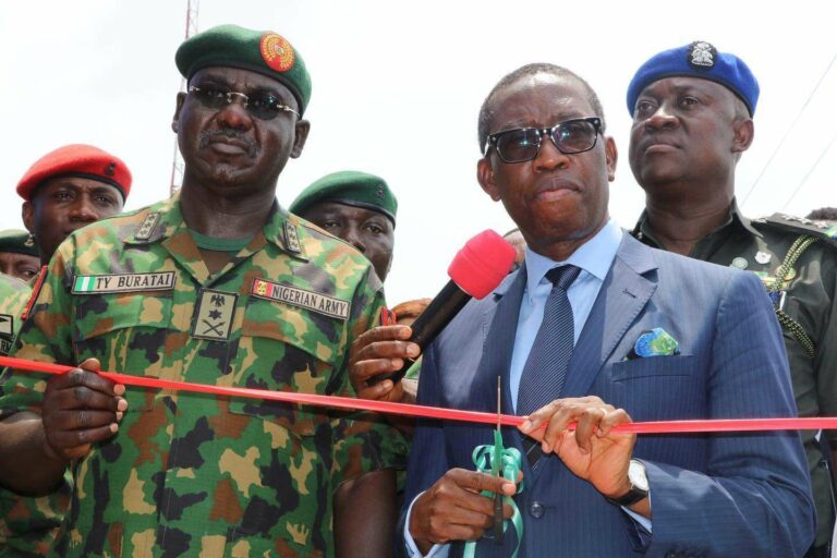 Ifeanyi Okowa at brigade Commissioning