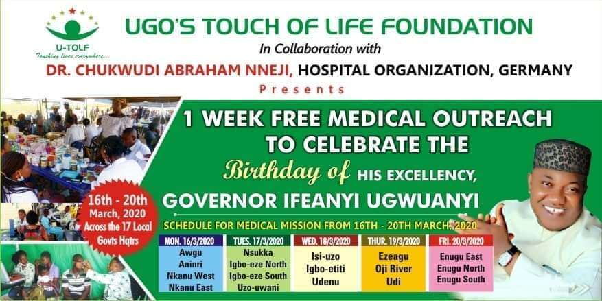 Ugwuanyi Marks Birthday with one-week free medical outreach