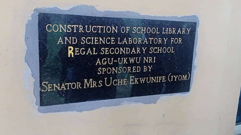 Senator Ekwunife's Project Evolution Touches Regal Secondary School Agu-Ukwu Nri