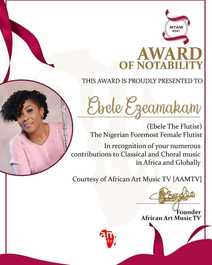 Ebele The flutist award 
