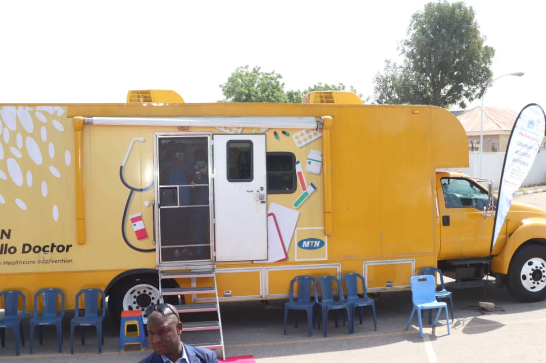 Gombe State Governor, Muhammadu Inuwa Yahaya sia his administration will continue to work in partnership with any organisation.. MTN Y'ello mobile clinic