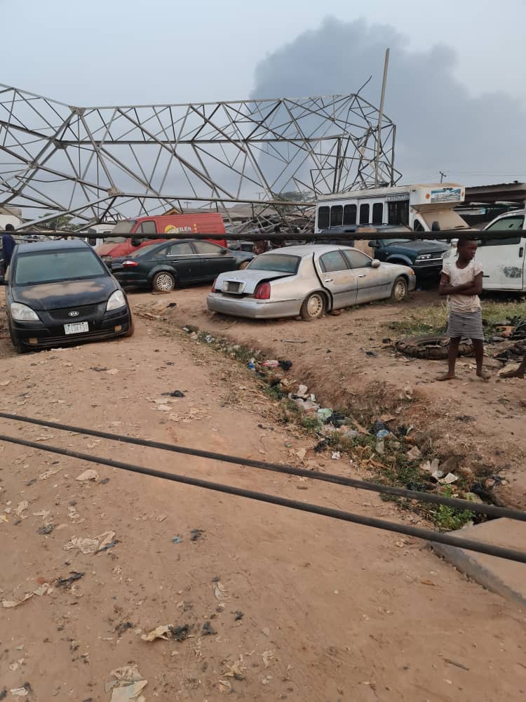 Five Towers Collapse in Lagos As Inferno from Vandalized Pipeline Destroys Transmission Line