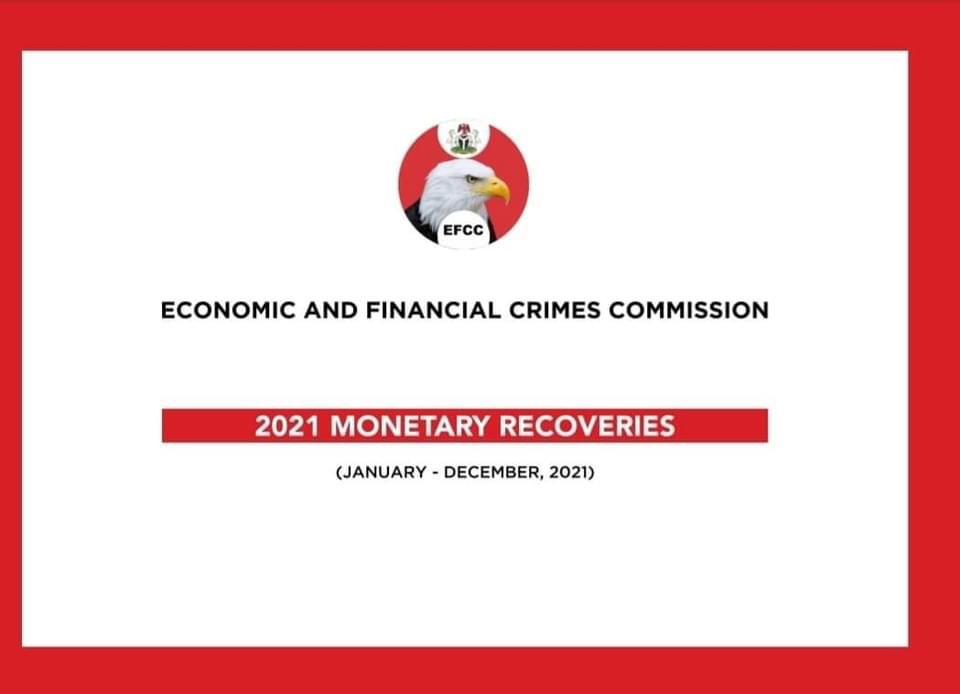 EFCC Discloses Details of Recovered Funds In 2021, The Street Reporters Newspaper