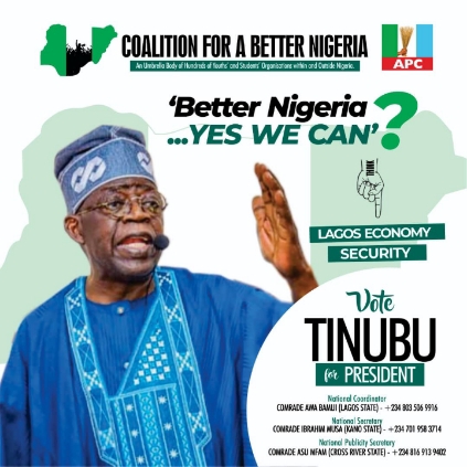 Coalition for A Better Nigeria and Asiwaju Bola Ahmed Tinubu