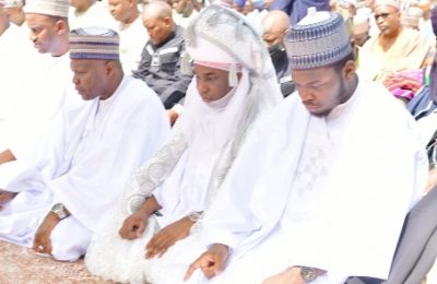 Sallah: Governor Inuwa Leads Dignitaries To Observe Eid Prayer in Gombe