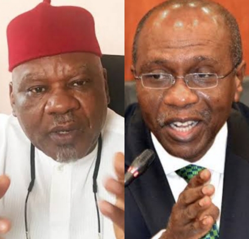 Combined Photos of Chief Willy Ezugwu of CNPP and Mr Godwin Emefiele of CBN