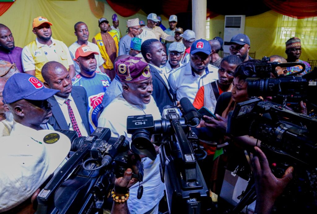 Speaker of Lagos State, Dr. Mudashiru Obasa, addressing journalists at the 8th annual stakeholders'meeting held on Thursday, June 30, 2022.
