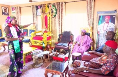 Traditional Ruler, Village Heads Laud Ekwunife As She Commences Renovation Works At Akpu Village Hall Abagana