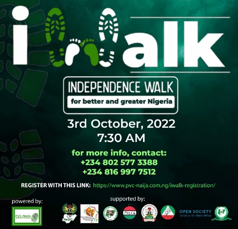 iwalk PVC-Naija Independence anniversary walk against vote-buying