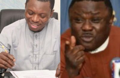 Combined Photos of Citizen Agba Jalingo and Governor Ben Ayade of Cross River State