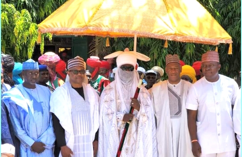 Peter Obi and his running mate, Yusuf Datti Baba-Ahmed visit Emir of Kano