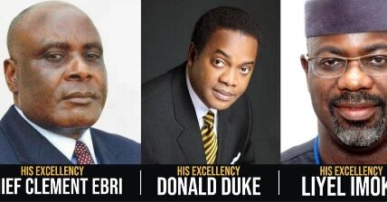 Social Media on Chief Clement David Ebri, Mr Donald Duke, and Senator Liyel Imoke