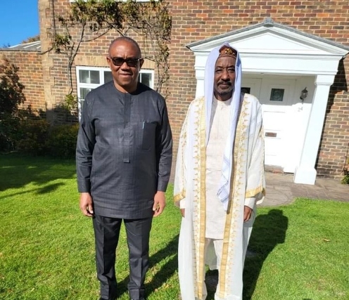 Former Emir Sanusi Lamido Sanusi Meets Peter Obi