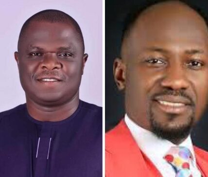Hon. Andrew Momodu of candidate for the etsako federal constituency and Apostle Johnson Suleiman