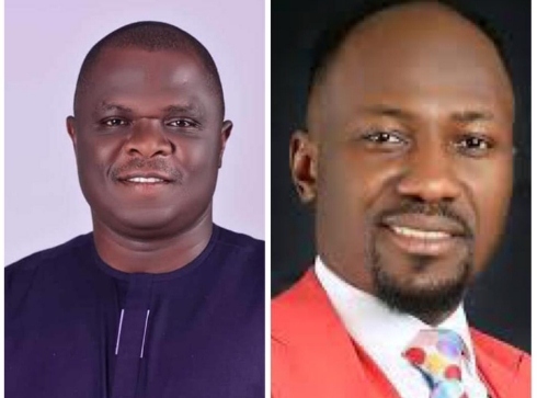 Hon. Andrew Momodu of candidate for the etsako federal constituency and Apostle Johnson Suleiman