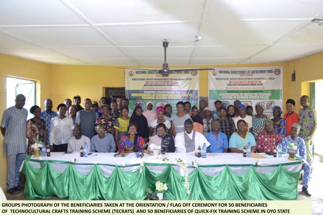 NDE Oyo State training in Quick-Fix Demand Driven Skills Training Scheme and Technocultural Crafts Training Scheme (TECRATS)