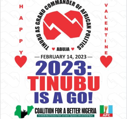 Tinubu To Become Grand Commander Of African Politics On Valentine's Day 
