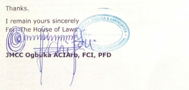 Ogbuka signed petition