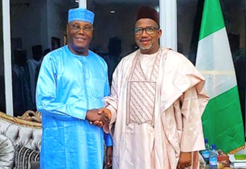 Atiku Abubakar and Bauchi State Governor Bala Mohammed after controversial letter to the National Chairman of the PDP Senator Iyorchia Ayu