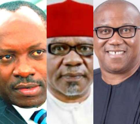 Chukwuma Soludo of Anambra State , Willy Ezugwu of SERG and Peter Obi of Labour Party