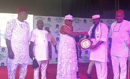 National Peace Award As Youth Friendly Traditional Ruler Of The Moment to Eze Williams Ezugwu, Eze Ogbozarra III of Ancient Opi Kingdom and Eze Ka Eze 1 of Idekeland Nsukka