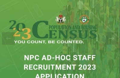 National Population Commission Ad-hoc staff recruitment Application Portal