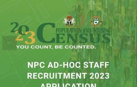 National Population Commission Ad-hoc staff recruitment Application Portal
