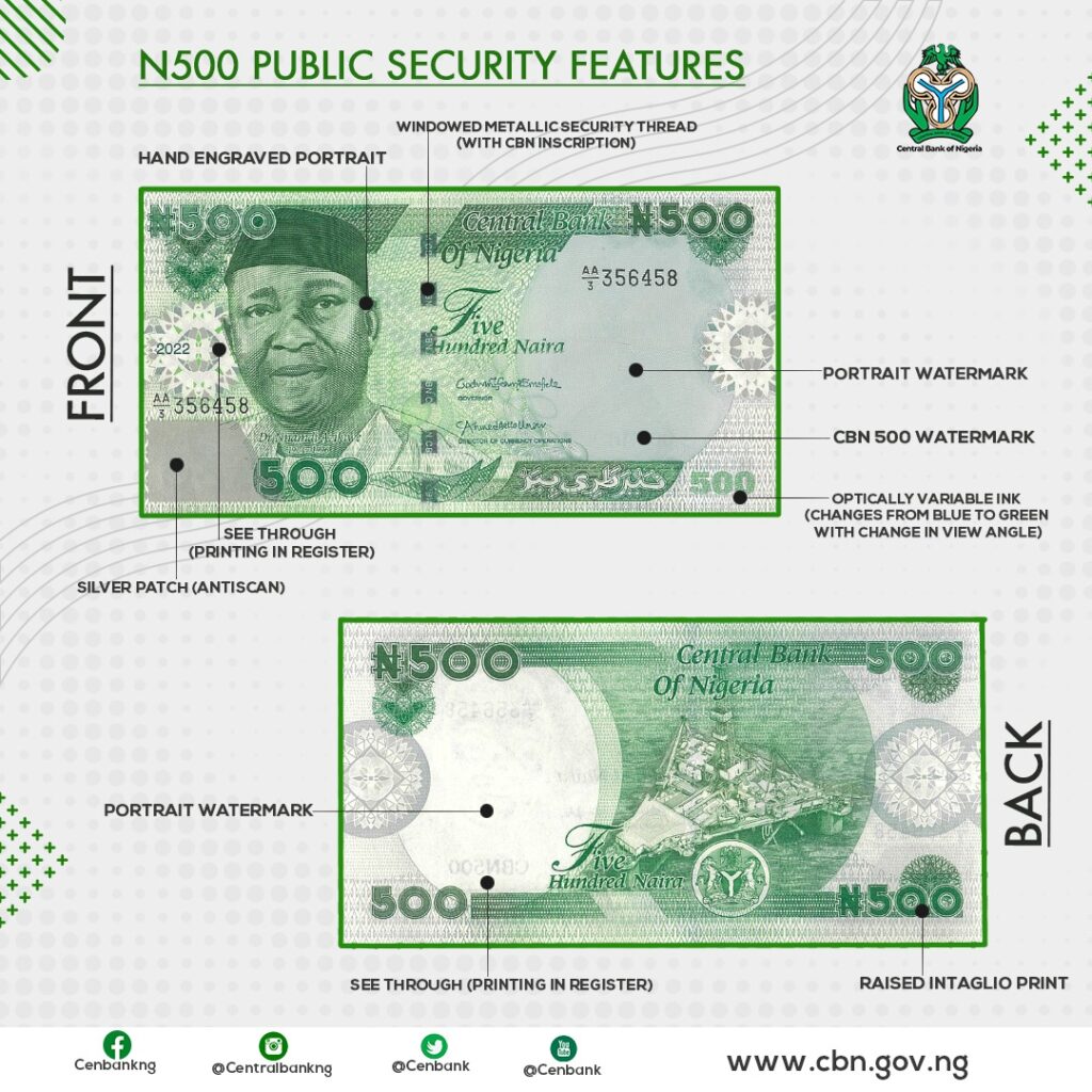 How to Identify Fake 500 naira note  with security features