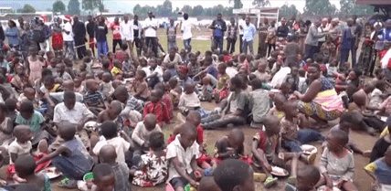 children in eastern DRC celebrated Christmas at an internally displaced persons (IDP)