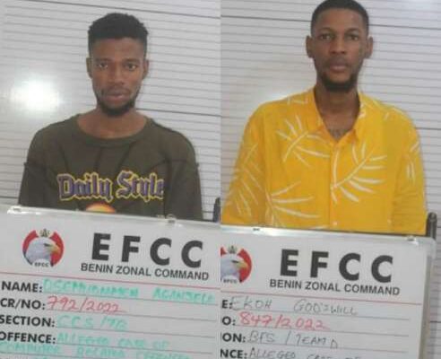 Court Jails Two Internet Fraudsters Osemudiamen Aganjile and Ekoh Godswill