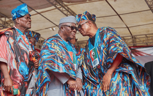 Peter Obi and Ayo Adebanjo in Ogun State