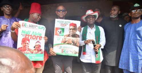 Peter Obi Storms Abia For Alex Otti, Urges Supporters To Vote LP Candidates In All State Elections