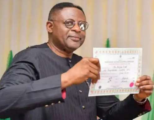 Cross River Governor-elect, Bassey Otu Receives Certificate of Return, Speaks On Fulfilling Campaign Promises