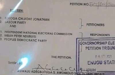Chijioke Edeoga files election petition at Tribunal against Peter Mbah of PDP