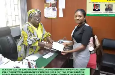 Oyo State NDE Trains Beneficiaries On How To Run Successful Enterprise