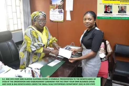 Oyo State NDE Trains Beneficiaries On How To Run Successful Enterprise