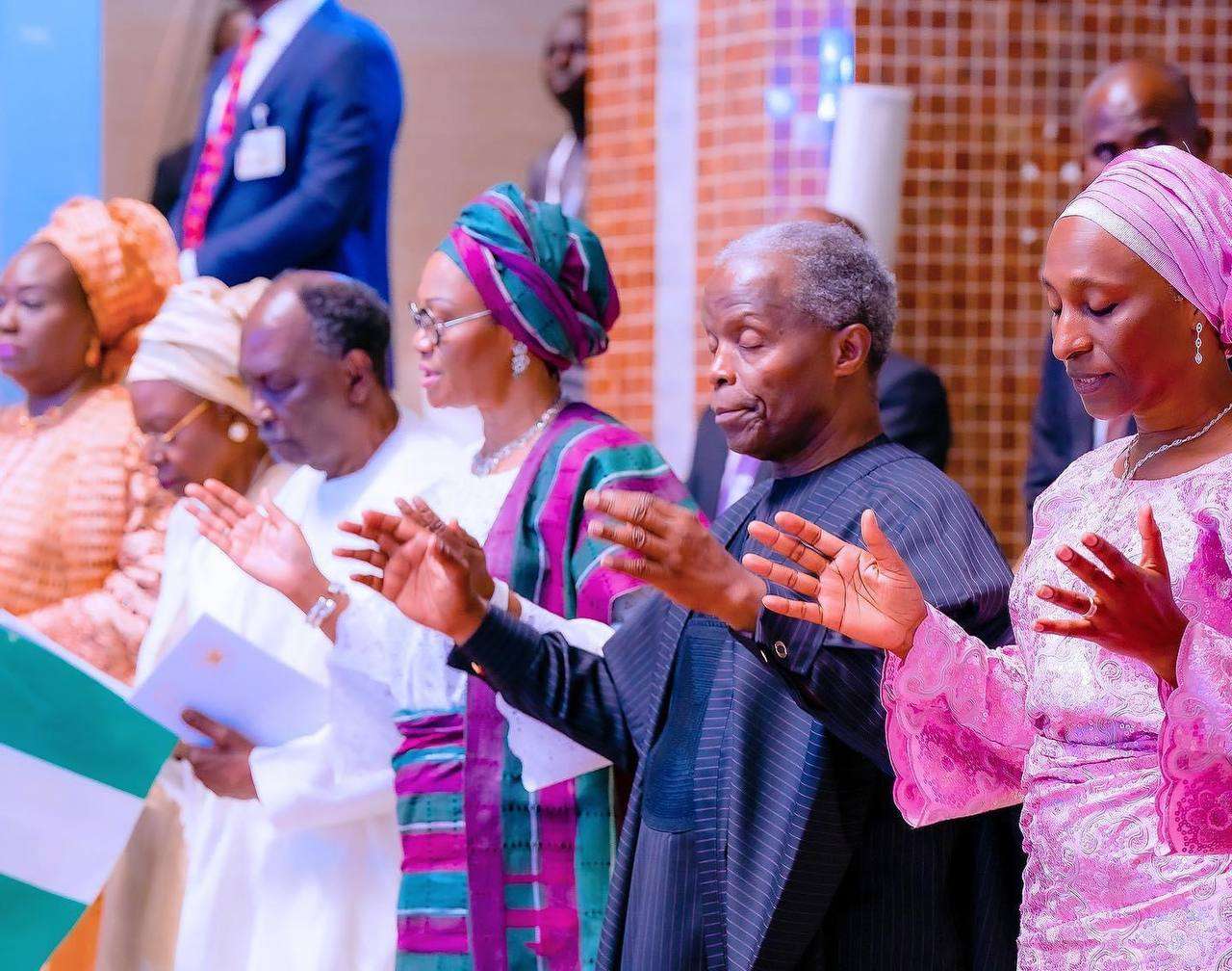 How Osinbajo Prayed For Tinubu, Shettima At Inauguration Service