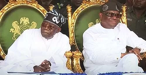 President-elect Bola Tinubu and rivers state governor Nyesom Wike
