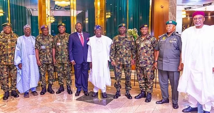 President Bola Ahmed Tinubu Meets Service Chiefs