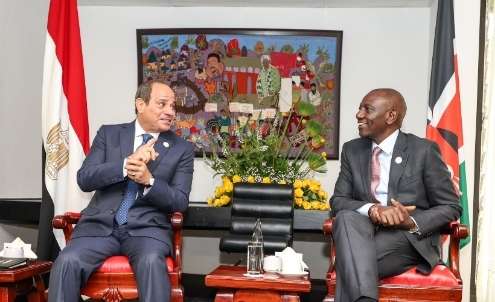 President of Kenya Dr. William Samoei Ruto and Egypt's President Abdel Fattah El-Sisi