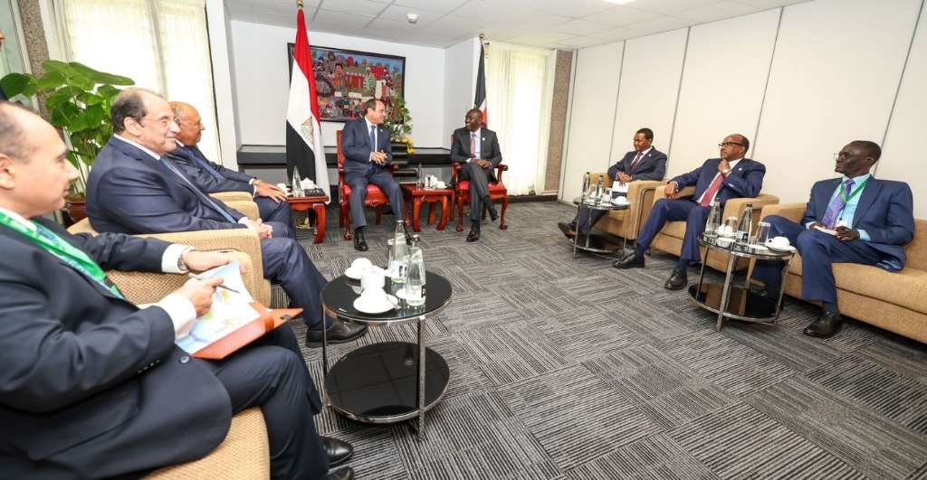President of Kenya Dr. William Samoei Ruto and Egypt's President Abdel Fattah El-Sisi 