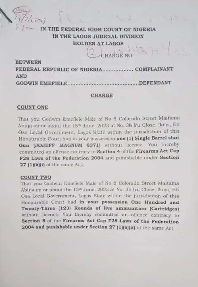 DSS Charges Against Godwin Emefiele