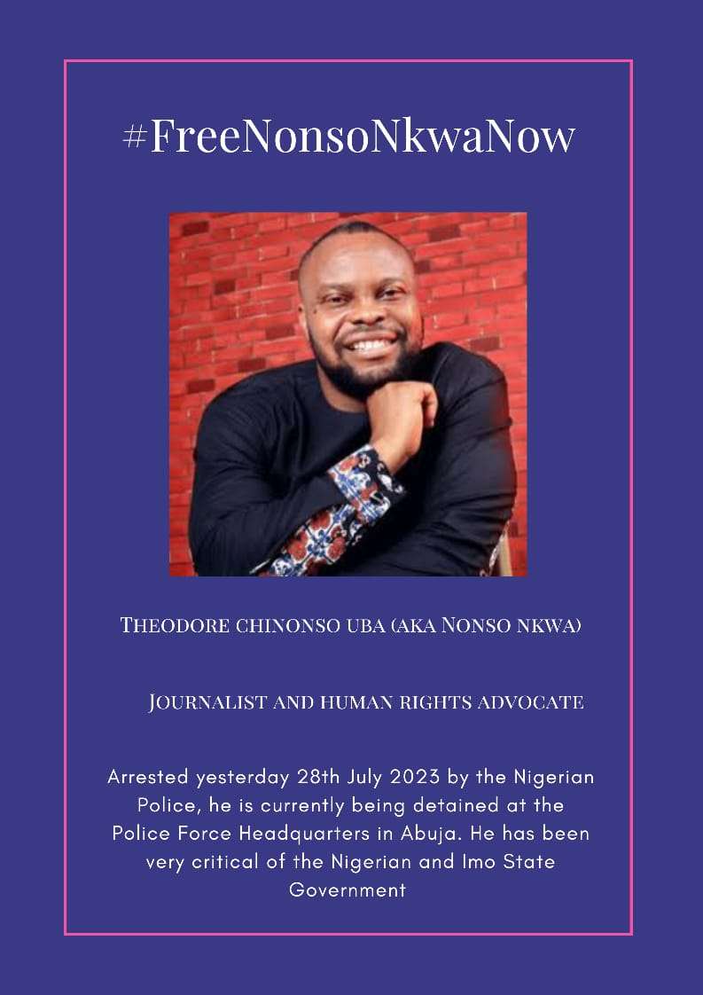 CSOs, Media Groups Demand Immediate Release of Imo Journalist Nonso Nkwa