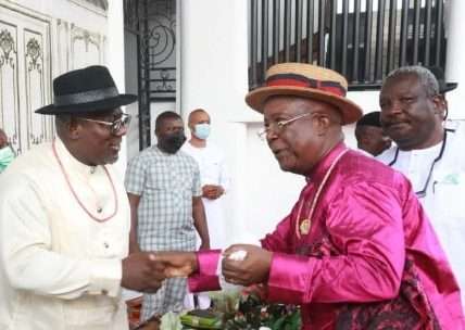 Governor Sheriff Oborevwori Rejoices with Chief Moses Odibo at 70