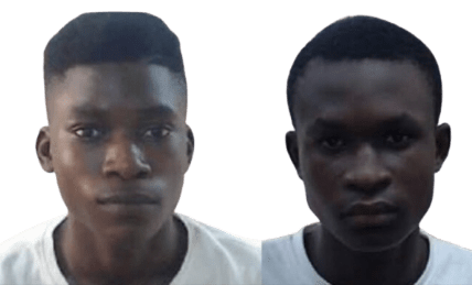 Two siblings, identified as Samuel and Samson Ogoshi