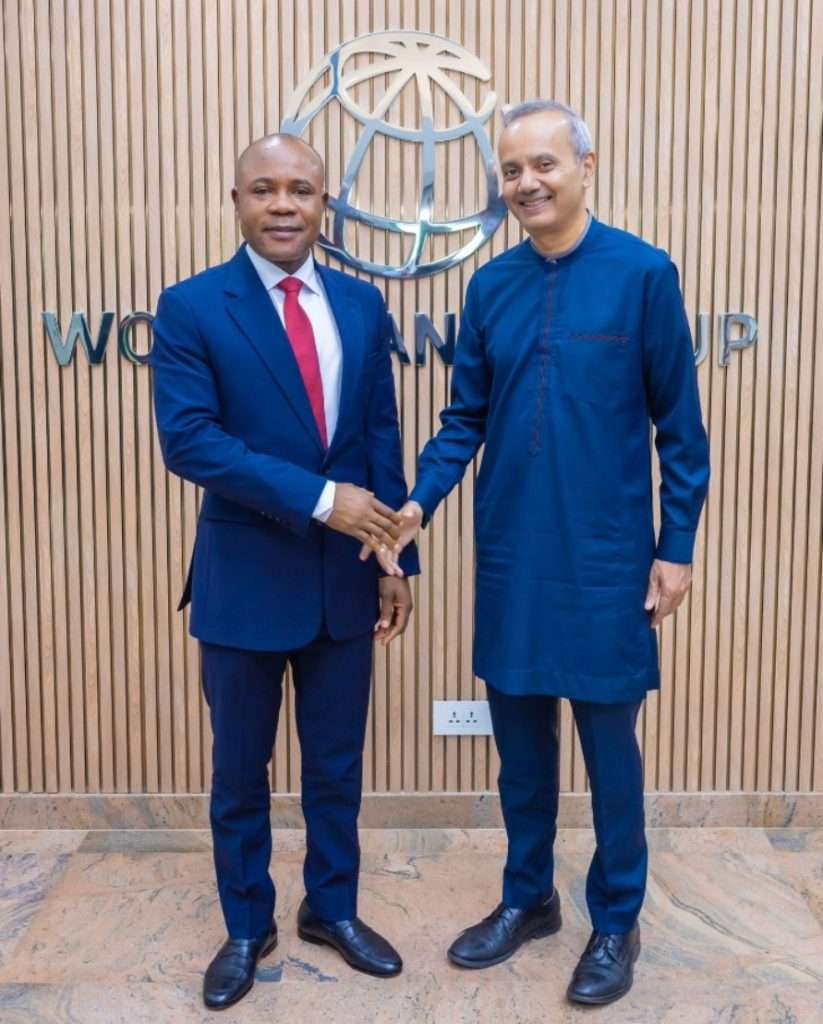Governor Peter Mbah with the World Bank Country Director, Shubham Chaudhur