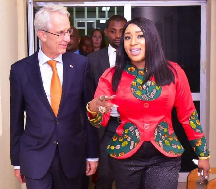 Minister of Humanitarian Affairs and Poverty Alleviation, Dr Betta Edu and the Ambassador of the Kingdom of Netherlands, Wouta Plomp