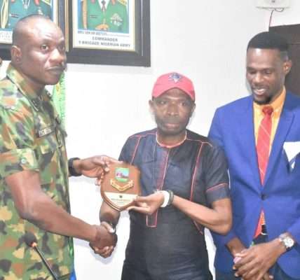CMC GLADIATORS Pays Courtesy Visit To Brig.Gen. A.M Adetuyi Commander, 9 Brigade, Nigerian Army