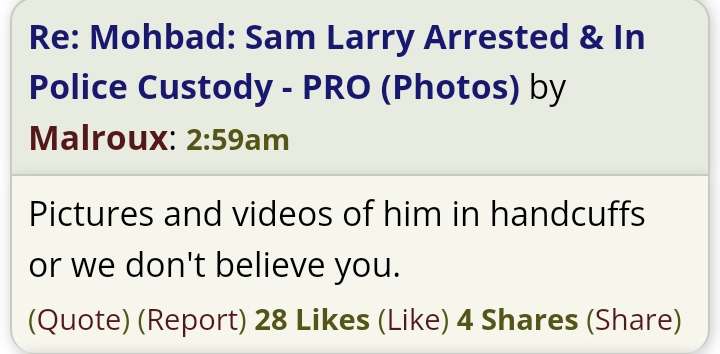 MohBad Pictures and videos of Sam Larry in handcuffs 